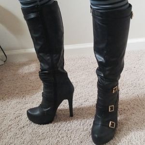 EUC JustFab Knee High Boots